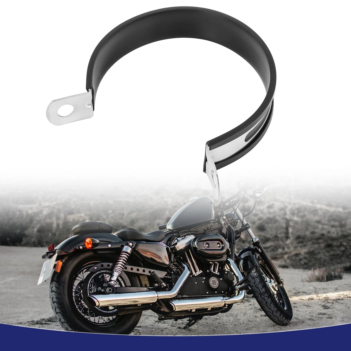89mm/3.50" Motorcycle Exhaust Down Pipe Clamp Bracket Universal