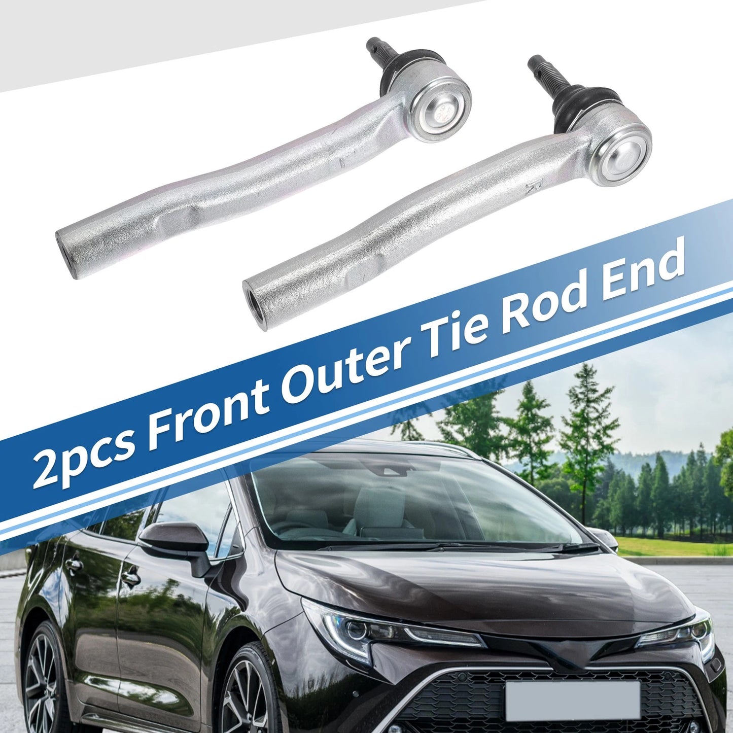 2 x Front Outer Tie Rod End Links for Lexus RX350 RX450h