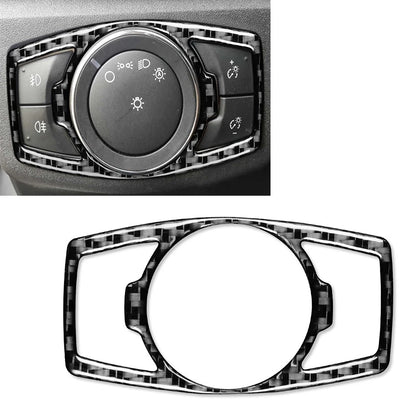 Headlight Switch Control Panel Trim for Ford Mondeo 2013-2019 Carbon Fiber