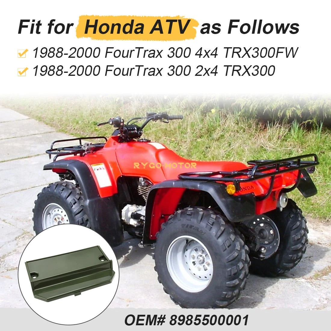 Green Battery Cover for HONDA FOURTRAX 300 (1988–2000)