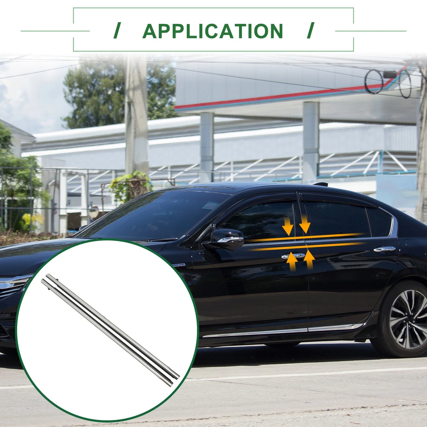 Front Left & Right Weatherstrip Window Seal for Honda Accord (2018-2023)