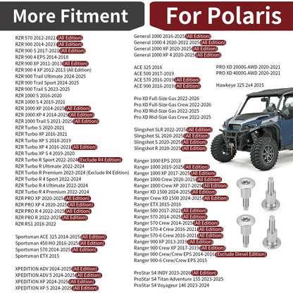 4 x Valve Cover Shoulder Bolts for Polaris RZR (2012–2020)