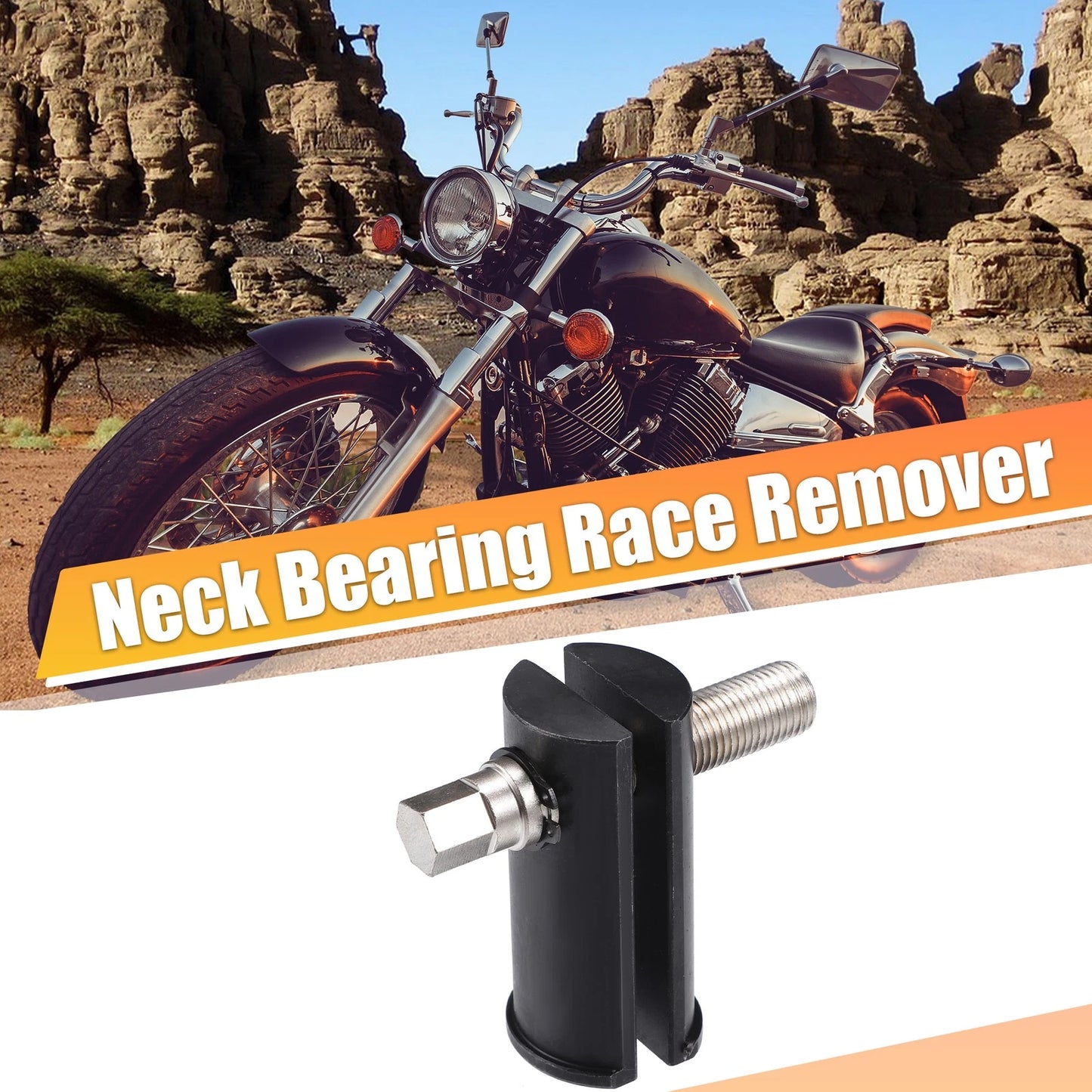 1 Set Steering Neck Bearing Race Remover Tool 1-1/8" to 2-5/8" for Motorcycles