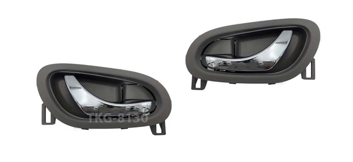 Inner Door Handle 1 Pair Gray Chrome for Nissan Navara NP300 (2015-2023)