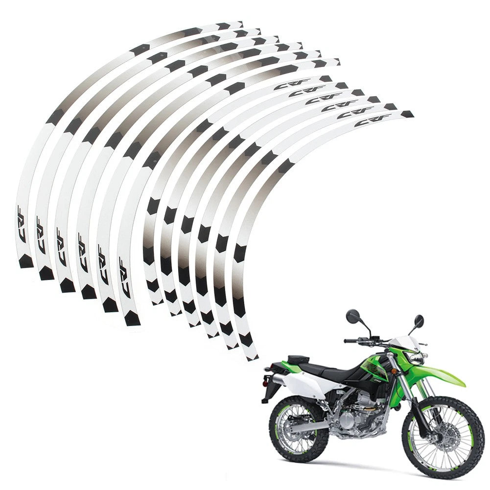 19" Rim Wheel Stickers White for Honda CRF 450R 2002-2021, CRF 250R 2003-2021