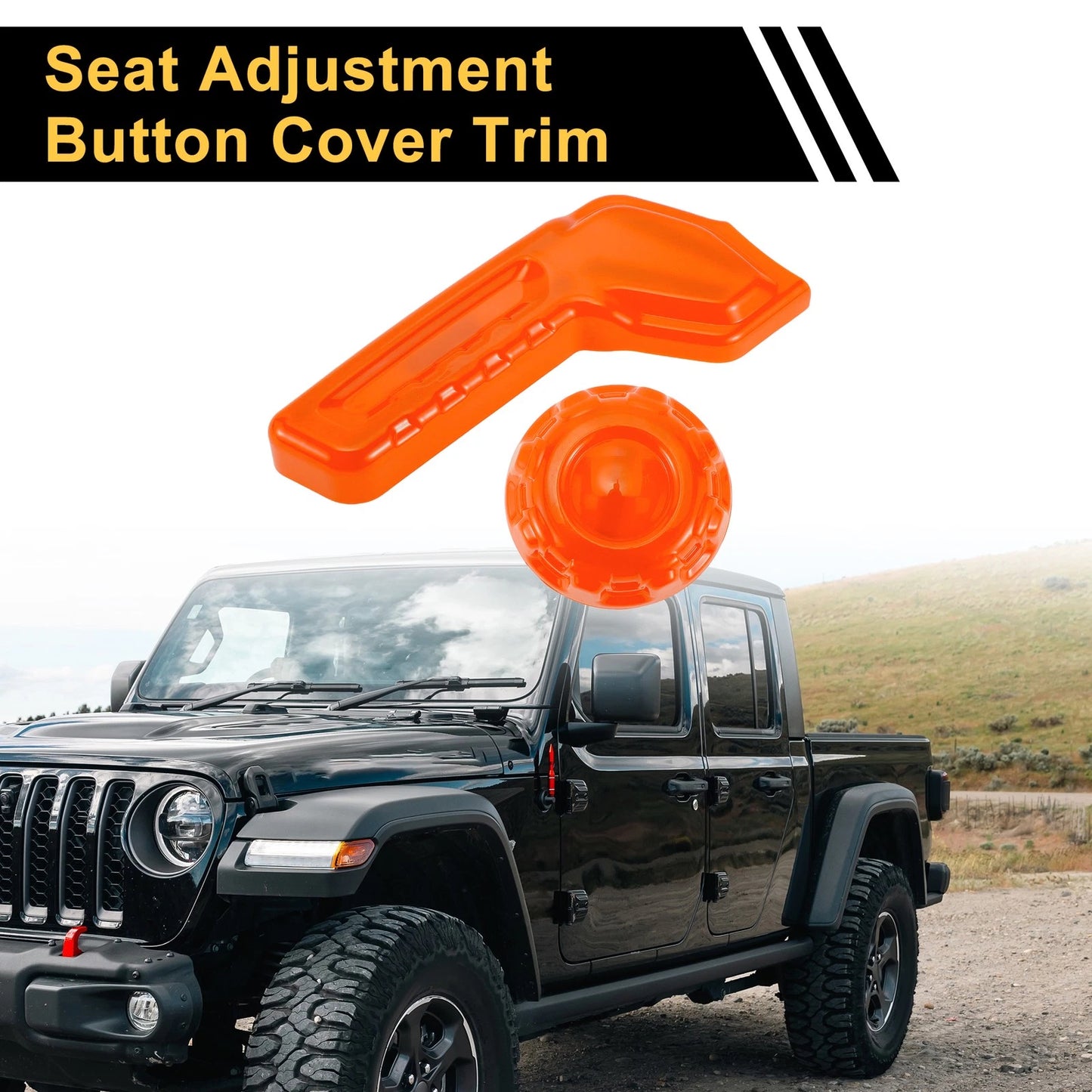 Seat Adjustment Button Cover Trim for Jeep Gladiator JT (2018-2024) - Orange