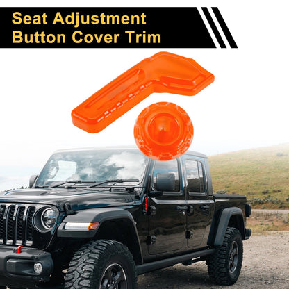 Seat Adjustment Button Cover Trim for Jeep Gladiator JT (2018-2024) - Orange