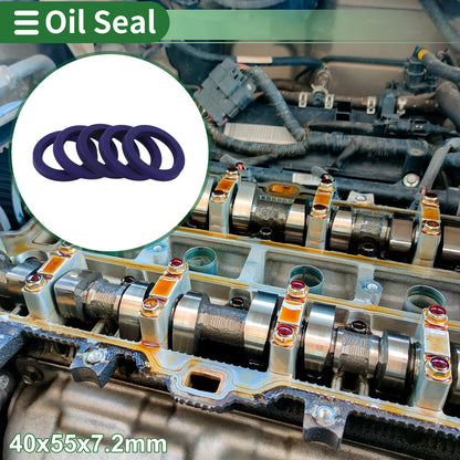 Oil Seal TPU 40x55x7.2mm High-Pressure Blue 5 Pcs for MakeModel