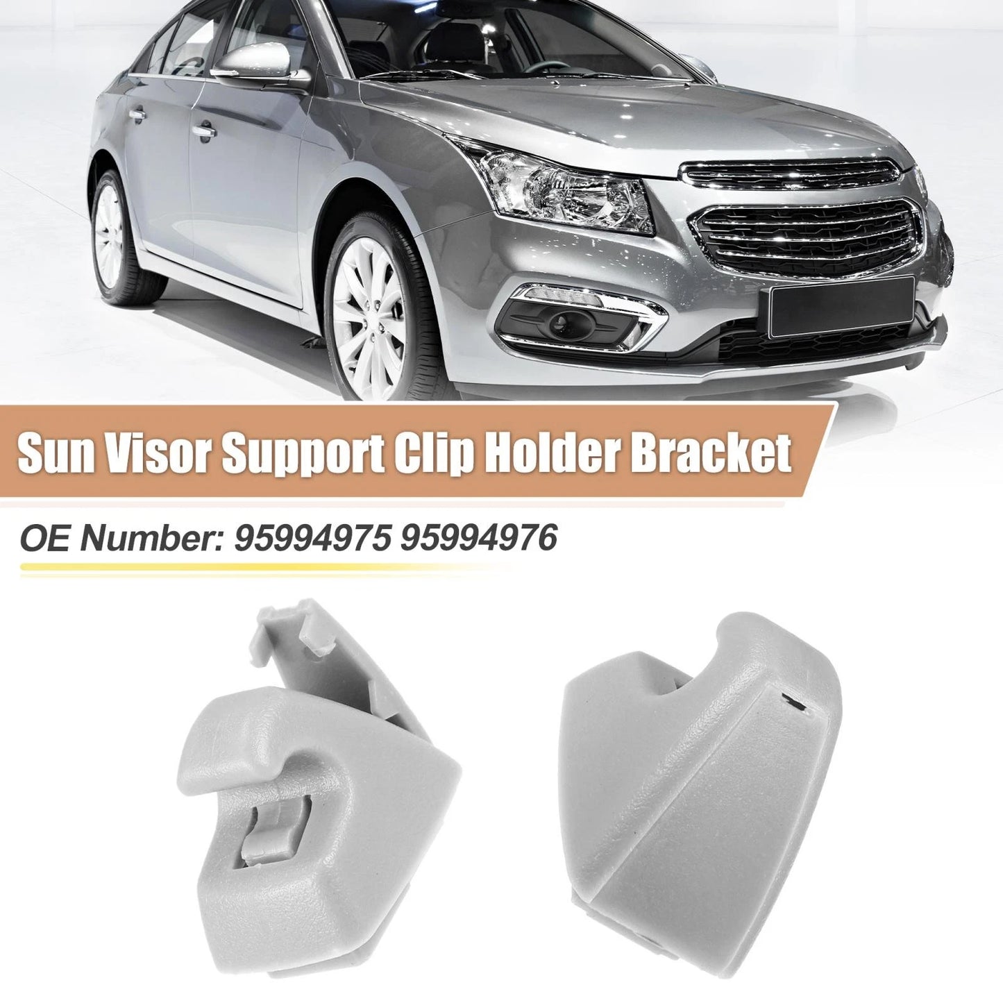 Sun Visor Support Clip Retainer for Chevrolet Cruze Sonic Gray