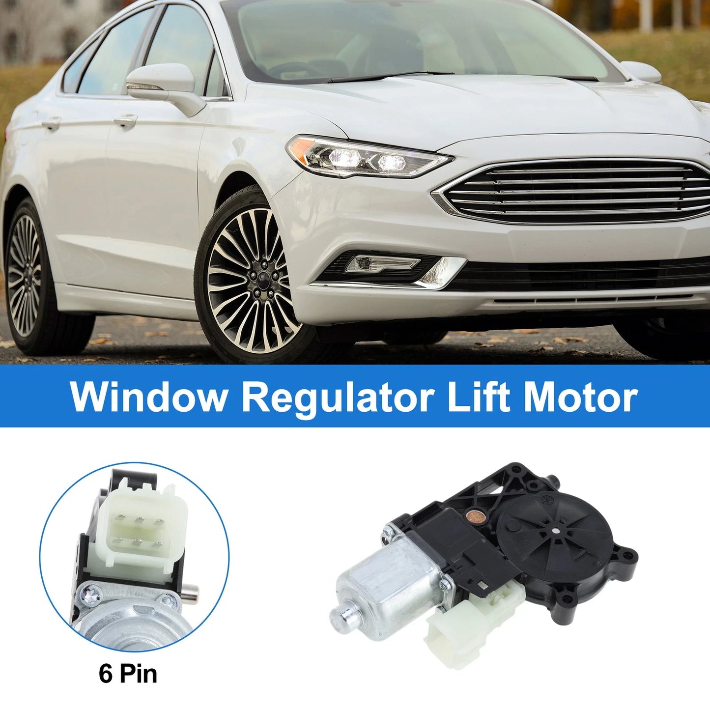 Power Window Regulator Lift Motor for Ford Fusion Sedan (2013-2019)
