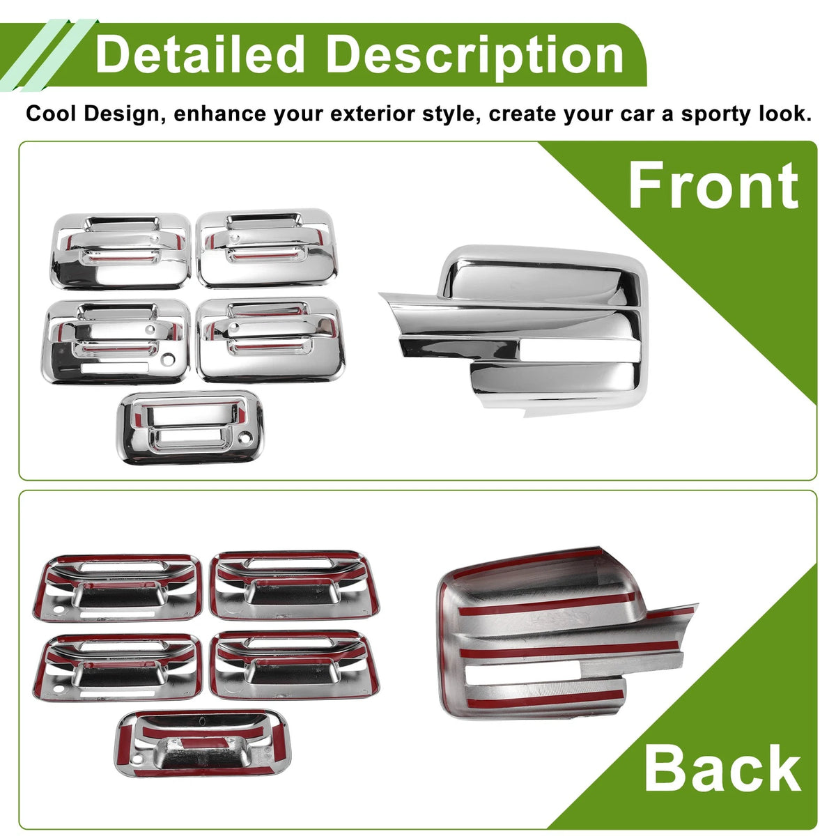 Mirror Cover Cap Replacement for Ford F150 2009-2014 with Turn Signal Hole