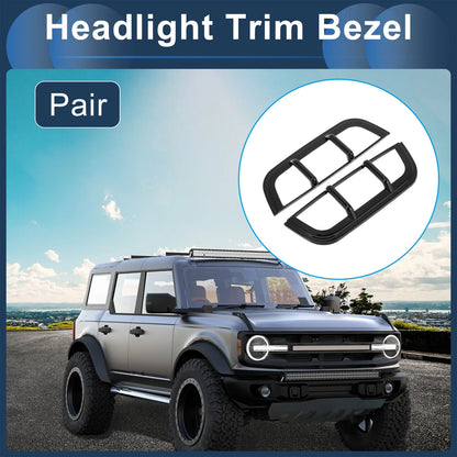 Headlight Trim Bezels for Ford Bronco  - 2 x Front Left & Right