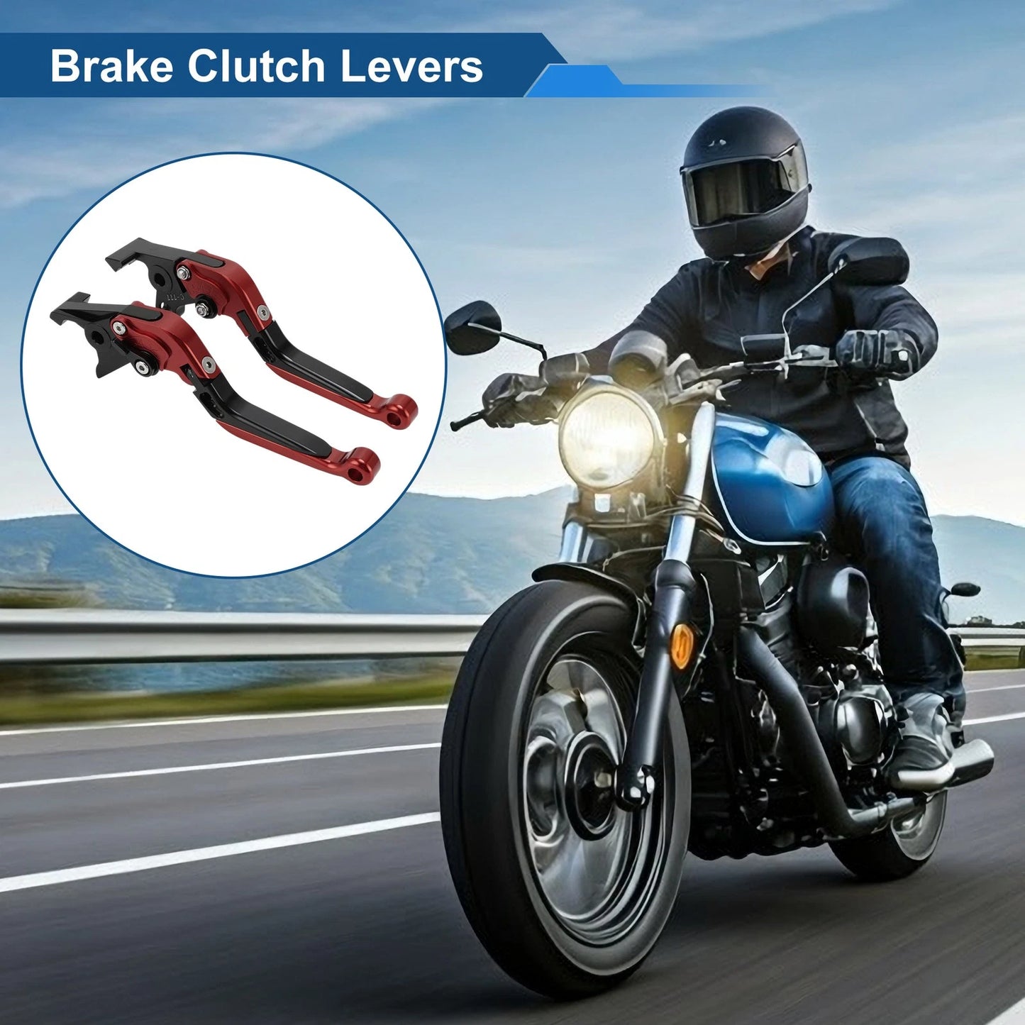 Brake Clutch Lever Adjustable Short Long for Kawasaki ZX7R/ZX7RR (1989–2003)