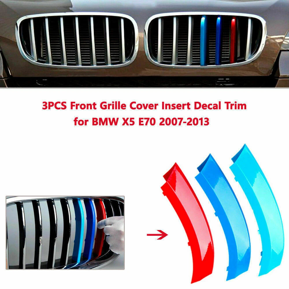 M-Color Front Grille Cover Strips for BMW X5 E70 (2008-2013)