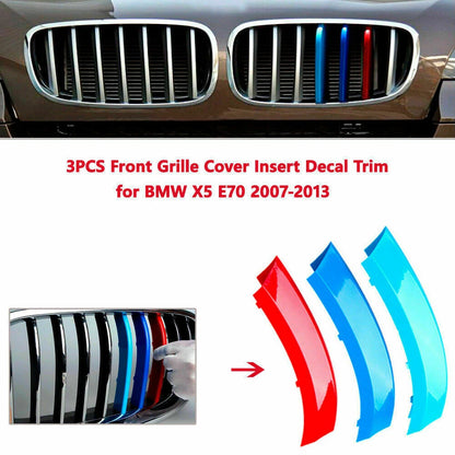 M-Color Front Grille Cover Strips for BMW X5 E70 (2008-2013)