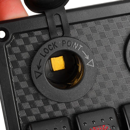 8 Gang Red LED Toggle Rocker Switch Panel for Car Marine Boat Circuit Breaker