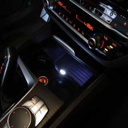 2 x Mini Flexible USB LED Lights for Car Interior Atmosphere - White