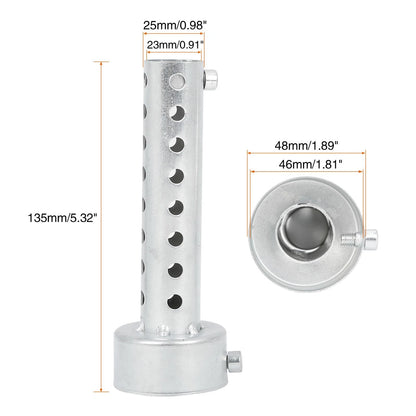 48mm OD Exhaust Insert Pipe Baffle Removable Muffler Galvanized Iron