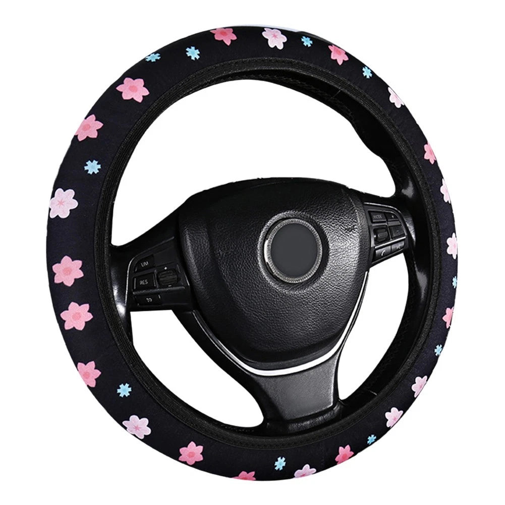 15 Inch Floral Steering Wheel Cover