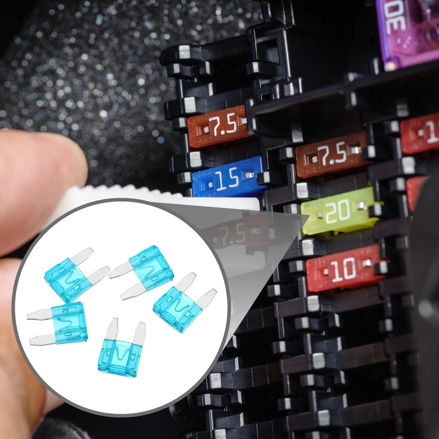 5 x Mini 15AMP APM/ATM Blade Fuses for Car Short Circuit Protection