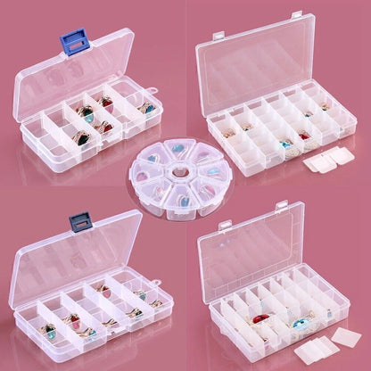 Detachable Plastic Storage Boxes for Makeup & Jewelry - Transparent Container