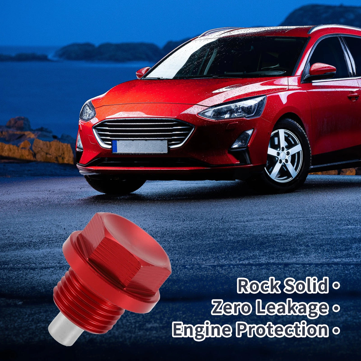 Set M16x1.5 Engine Oil Drain Plug with Gasket for Car, Motorcycle, Boat Red