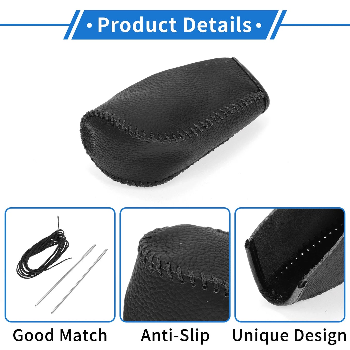 Car Gear Shift Knob Cover for Hyundai Tucson (2010-2013) - Pebbled Black