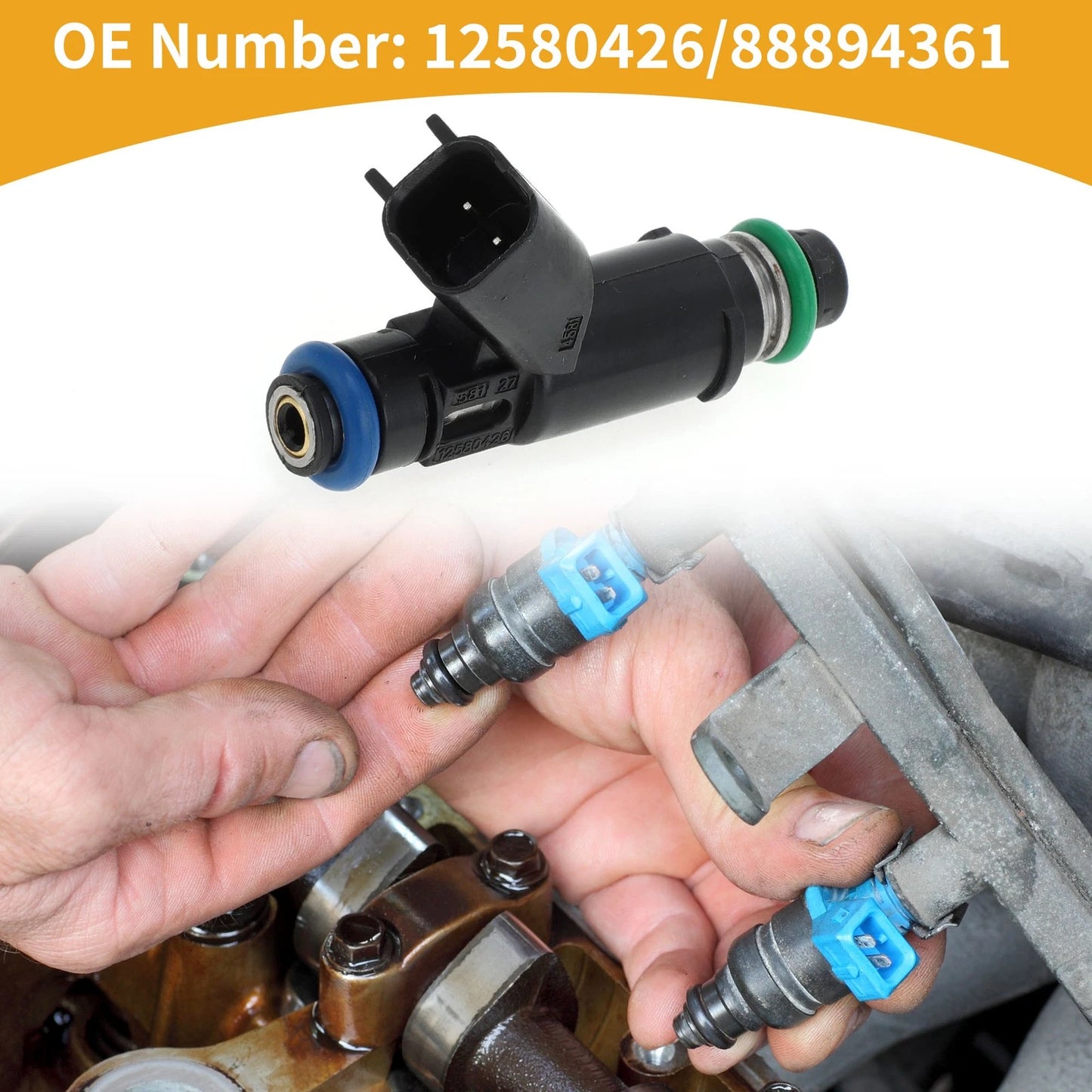 1 Pc Fuel Injector for GMC Sierra 1500 (2002-2005) Black