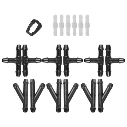 Black Front Windshield Wiper Nozzles for Ford F-350 Super Duty (2008-2010)
