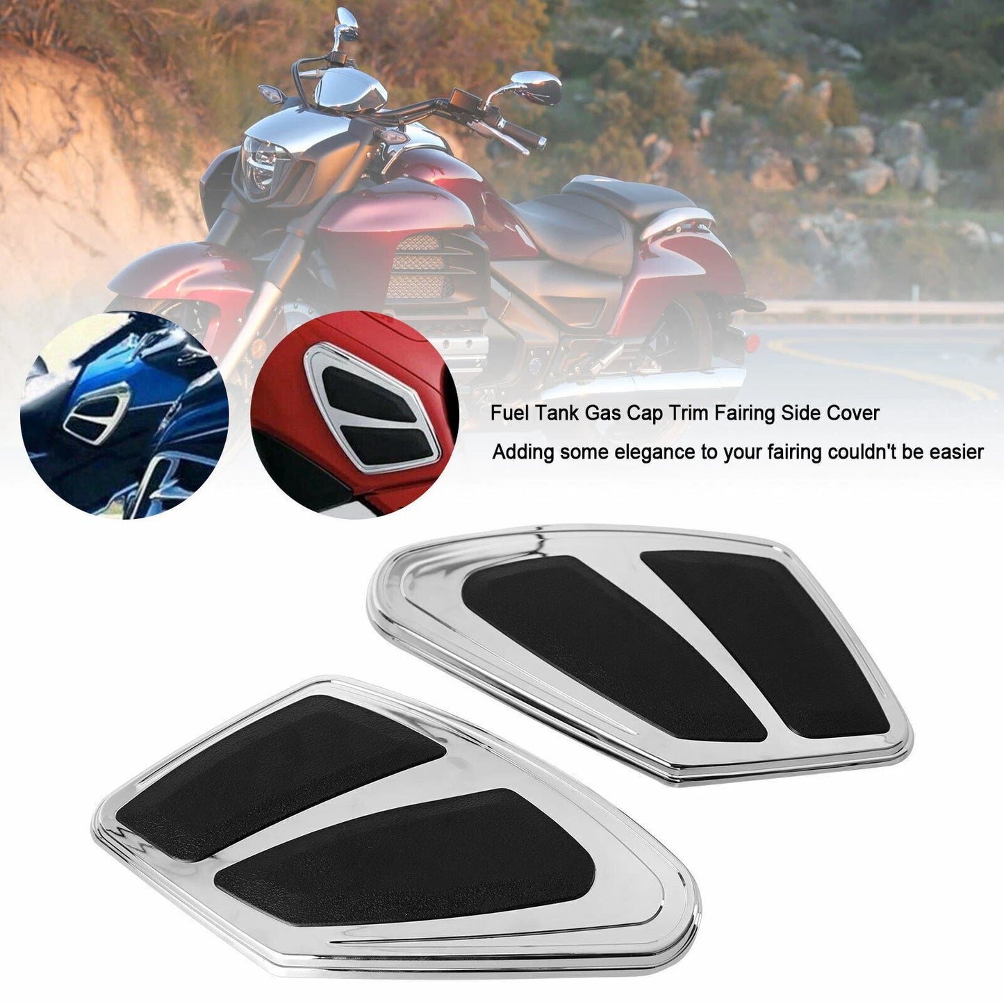 Fuel Tank Gas Cap Trim Side Cover for Honda Goldwing GL 1800 F6B (2013-2019)