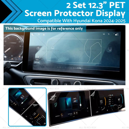 12.3" PET Display Cover for Hyundai Kona (2024-2025)