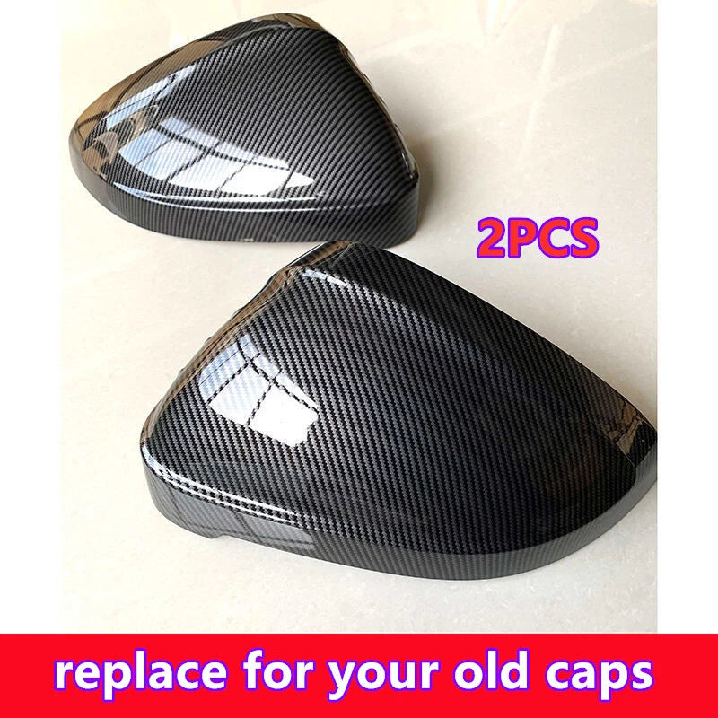 2 x Carbon Fiber Mirror Cover NO Lane Assist for Audi A4 B9/S4 (2016–2022)