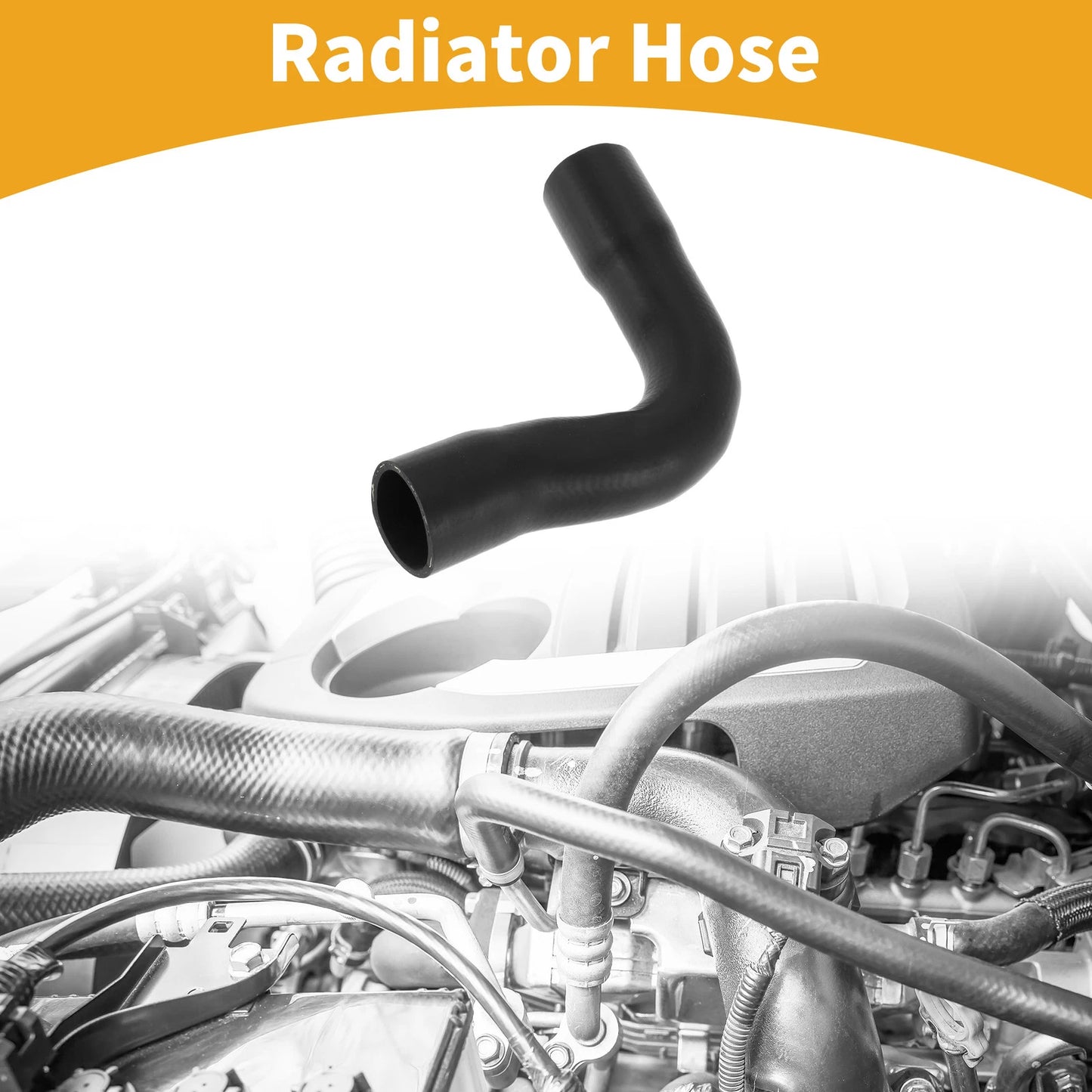 Radiator Hose for BMW 5 Series E39 523i 528i (1995-2000) Rubber Black