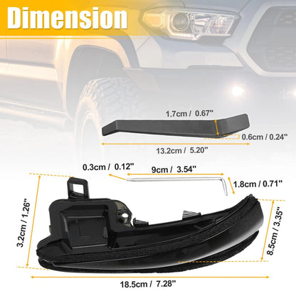 Mirror Turn Signal Light for Toyota (2 x Amber Lights)