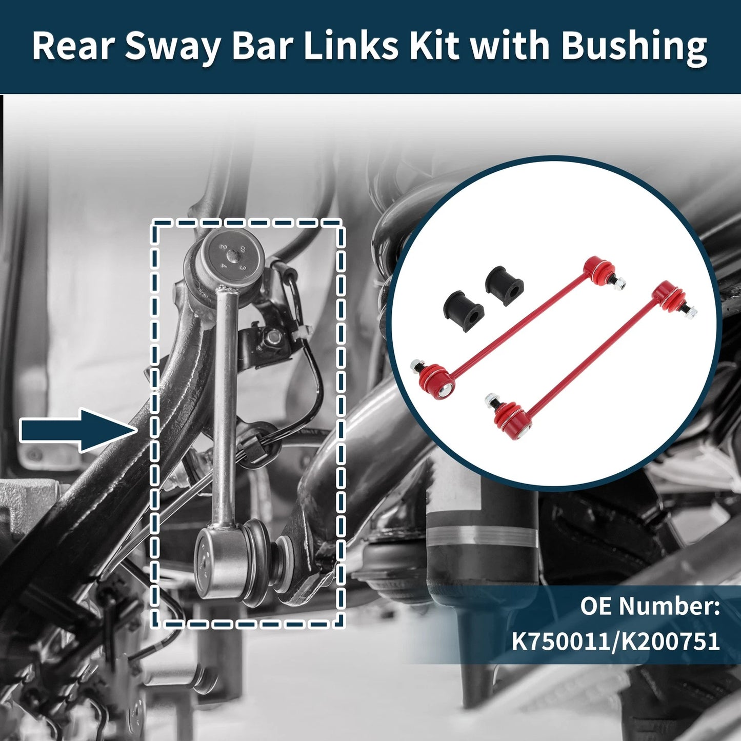 Rear Stabilizer Bar Links & Bushings for Toyota Camry (2002-2023)