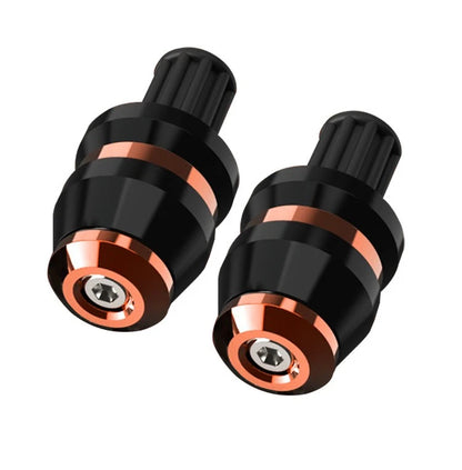 Universal 7/8" 22mm Handlebar Grips & Bar End Caps for Motorcycle - Orange