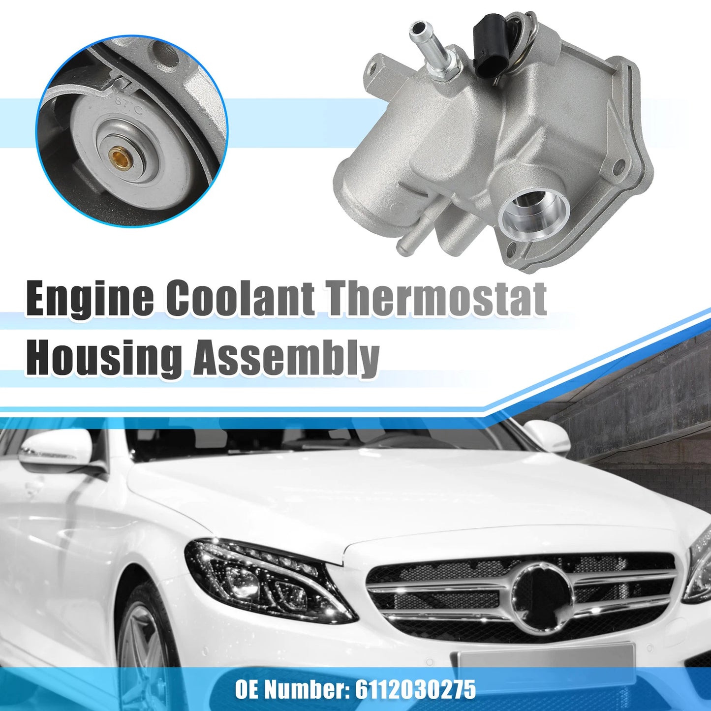 Engine Coolant Thermostat Housing for Mercedes C-Class (2015-2023)