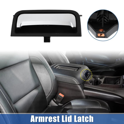 1 Set Center Console Cover Lock Armrest Lid Catch Plastic for GMC Silver Tone