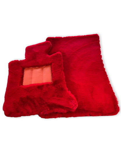 Red Sheepskin Floor Mats for Rolls Royce Dawn (2016-2019)