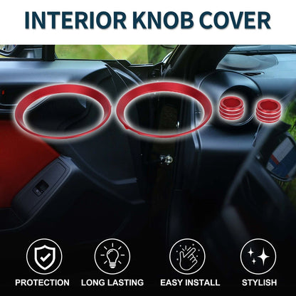 4 Pcs / AC Vent Adjust Switch Knob Cover Ring for Subaru BRZ (2022–2024)