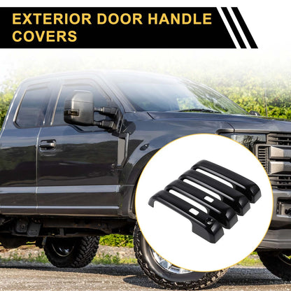 4 x Exterior Door Handle Covers for Ford F-150 (2015-2020) Black Keypad