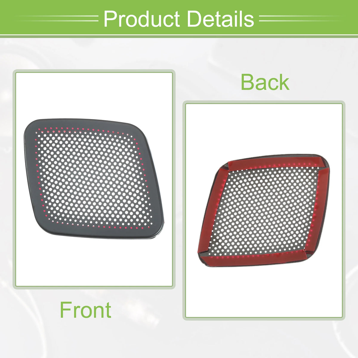 Car Rear Door Speaker Frame Cover for Ford Mustang (2021-2023) Titanium Tone