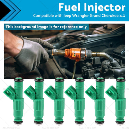 6 x Fuel Injectors for Jeep Wrangler Grand Cherokee 4.0 (1999-2004)