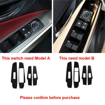 Carbon Fiber Accessories Window Switch Buttons Trim For Lexus IS250 IS300