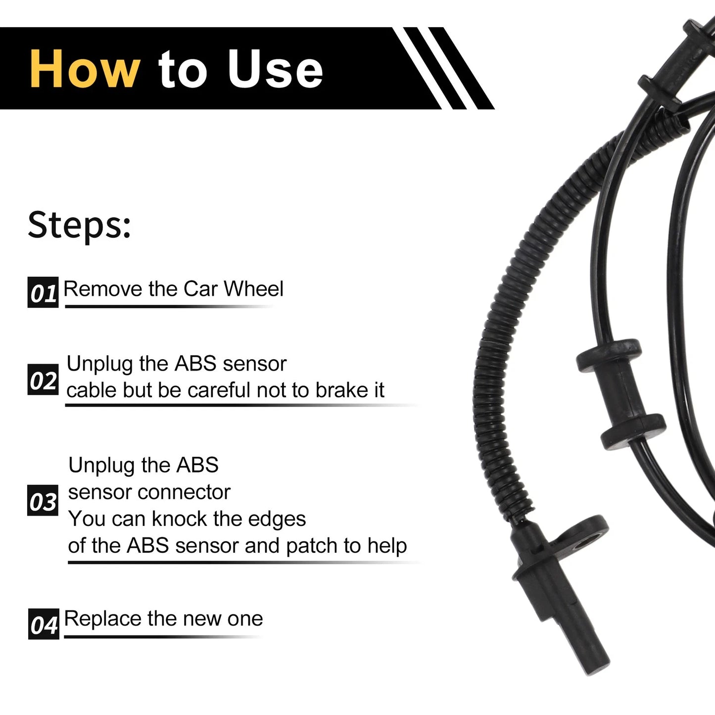 ABS Wheel Speed Sensor Rear Left for Ford F-450 Super Duty (2011-2013)
