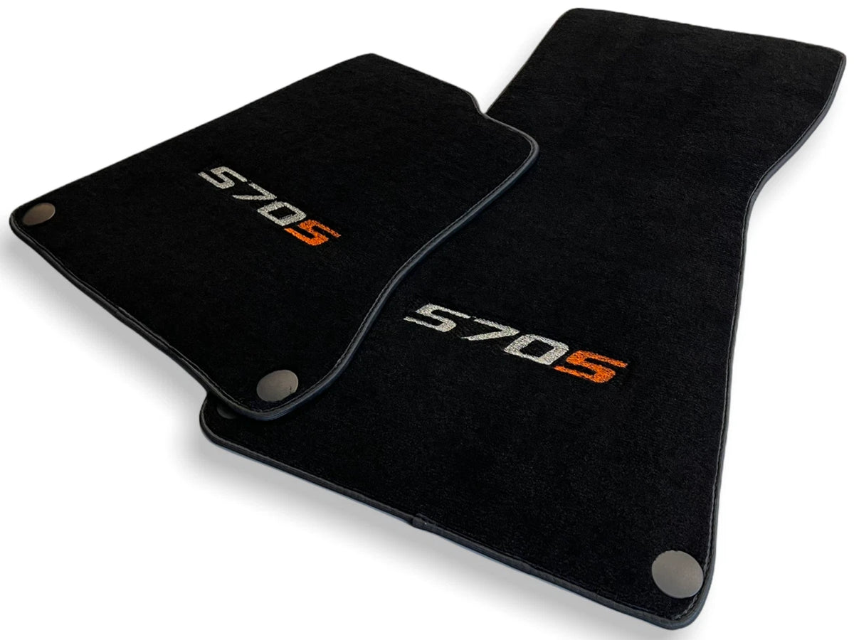 Floor Mats for McLaren 570S Black Tailored Carpets Set LHD (2015-2022)
