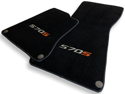 Floor Mats for McLaren 570S Black Tailored Carpets Set LHD (2015-2022)