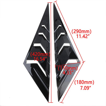 Black Side Vent Window Scoop Louver Cover Trim for Hyundai Elantra (2021-2022)