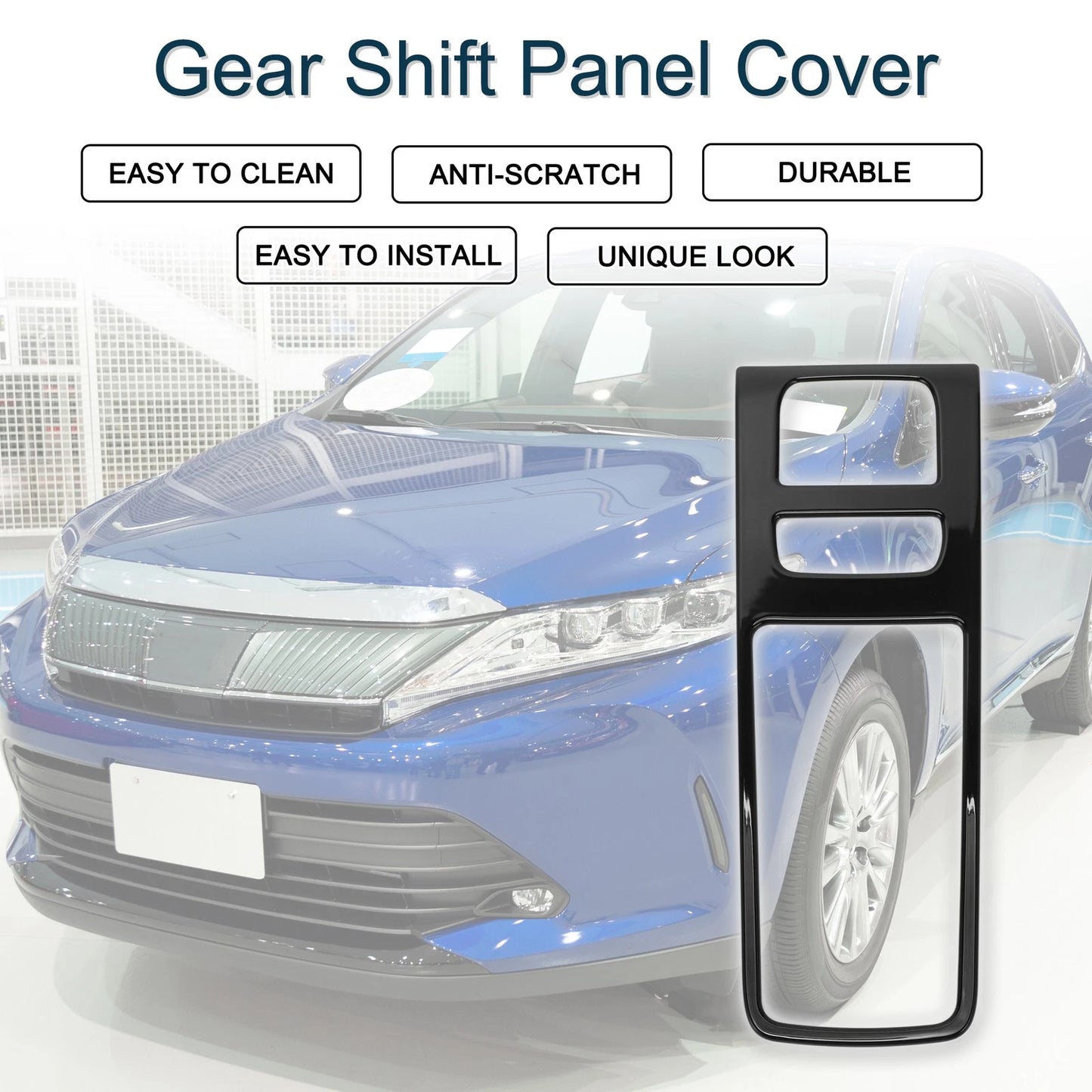 Gear Shift Panel Cover for Toyota Harrier 80 Series Black (2000-2007)