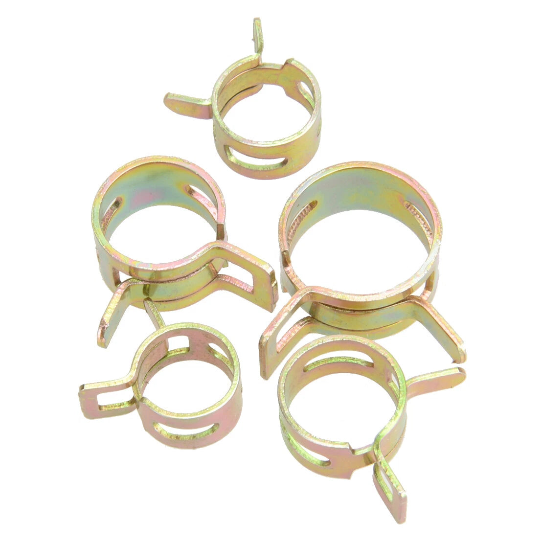 115Pcs 6-22mm Spring Clip Hose Pipe Clamps for Fuel Water Line Tubes